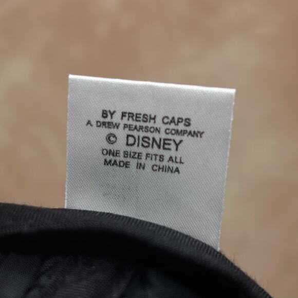 Vintage 90s Mickey & Co Quilted Baseball Cap Disney Embroidery Black Fresh Caps - Picture 4 of 9